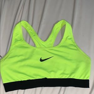 Neon Yellow Nike Sports Bra